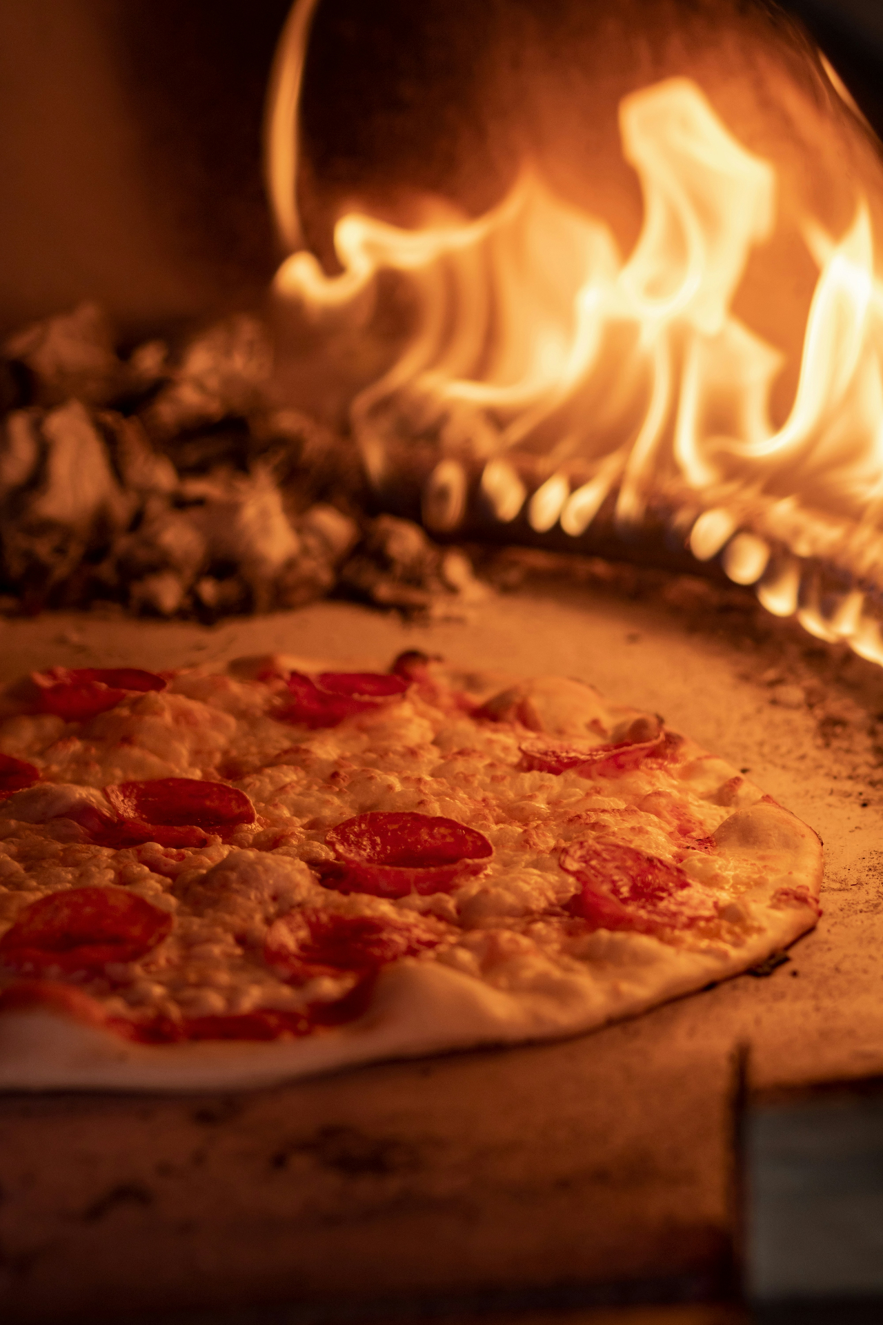 Pepperoni, blistered